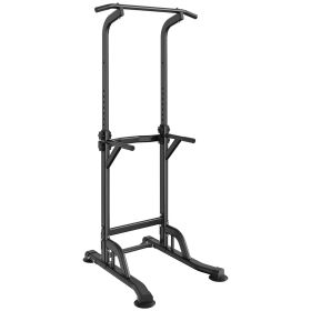 VEVOR Power Tower Dip Station, 10-Level Height Adjustable Pull Up Bar Stand