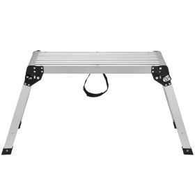 VEVOR Folding Work Platform, 330 lbs Load Capacity, Aluminum Drywall Stool Ladder, Heavy Duty Work Bench w/ Non-Slip Feet, Ideal for Washing Vehi