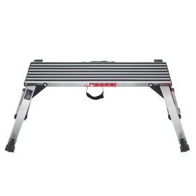 VEVOR Folding Work Platform, 660 lbs Load Capacity, Aluminum Drywall Stool Ladder, Heavy Duty Work Bench w/ Non-Slip Feet, Ideal for Washing Vehi