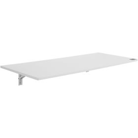 VEVOR Wall Mounted Folding Table, 43.31" x 18.11" Wall Mount Drop Leaf Table, Floating Desk with Iron Bracket, Fold Down Desk for Small Spaces